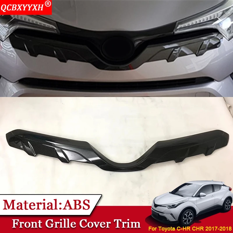 

QCBXYYXH Car Styling ABS Front Grille Hood Engine Cover Trim External Sequins Car Accessories Fit For Toyota CHR C-HR 2017 2018