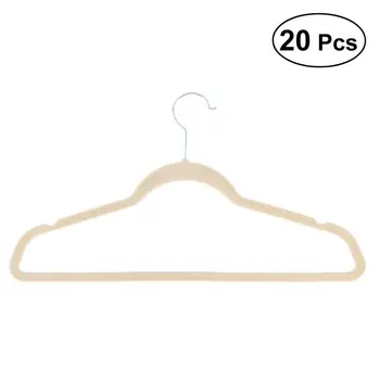 

20pcs Non-Slip Flocked Velvet Hangers Heavy Duty Coat Hanger Dual Purpose Clothes Hanger