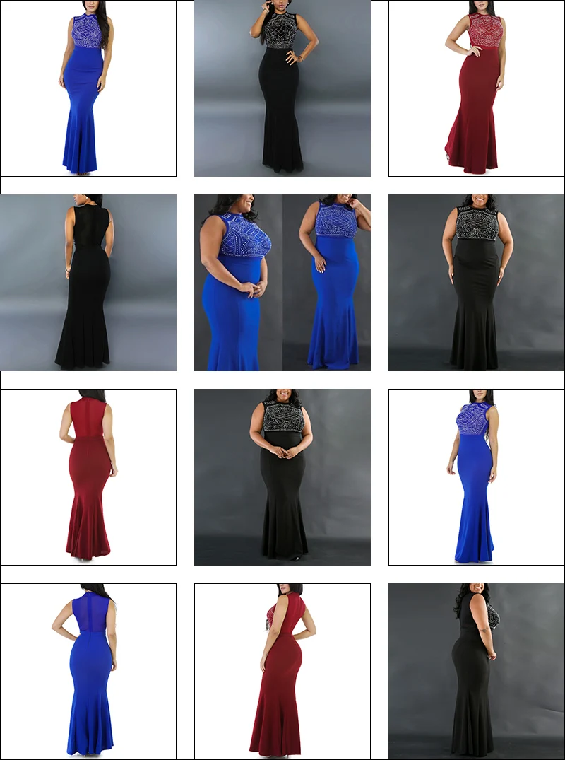 Kostlich Summer Dress Women 2017 Geometric Rhinestone O-Neck Sleeveless Sexy Women Long Dress NightClub Wear Maxi Party Dresses (41)
