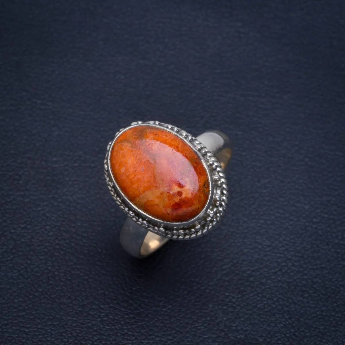 

Natural Calcite Handmade Unique 925 Sterling Silver Ring 7.5 B1224