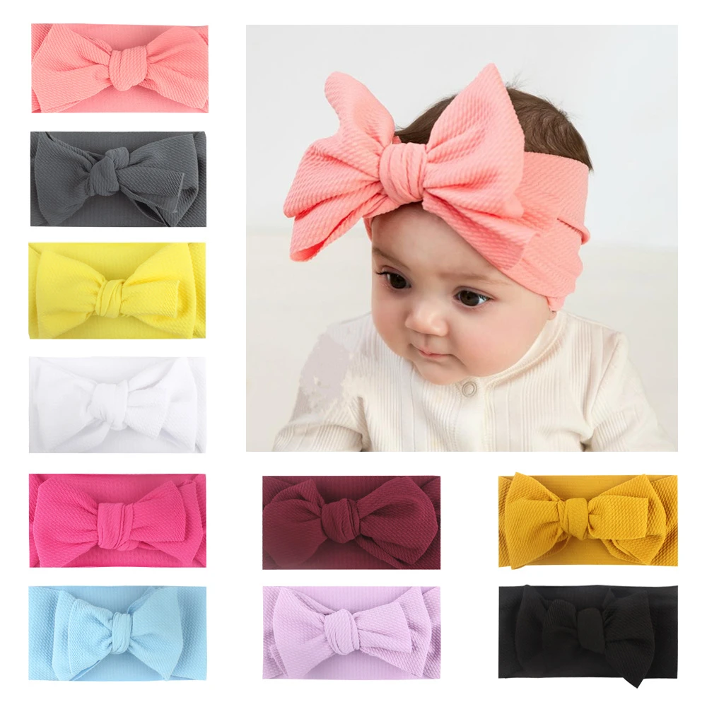 19 Big Bowknot Baby Headbands Knotted Infants Headwraps Toddler Girls Turban Bebe Hair Bows Hair Accessory Aliexpress