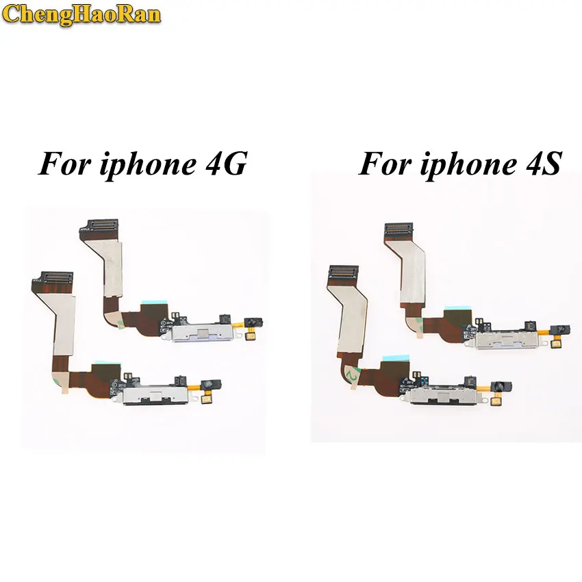 ChengHaoRan зарядный гибкий кабель для iPhone 4S 4G USB порт док-разъем Черный Белый |