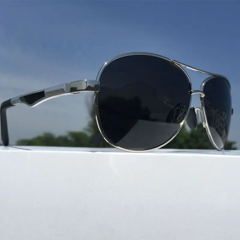 

luxury Aluminum magnesium Polarized Sunglasses Men Double beam Large frame BRAND DESIGN Women Driving pilot Sun Glasses UV400