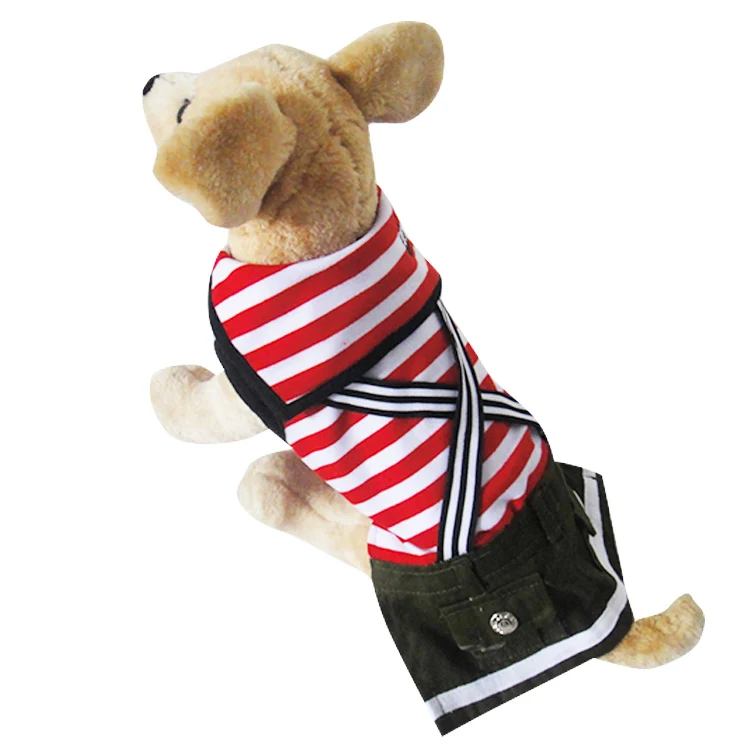 Retail Red striped Pet dogs Cotton Dress Free Shipping Dogs Clothes new