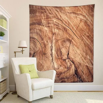 

HommomH Tapestry Art Decor Wall Hanging in Dorm Living Room Bedroom Retro Wood Grain Tree Heart