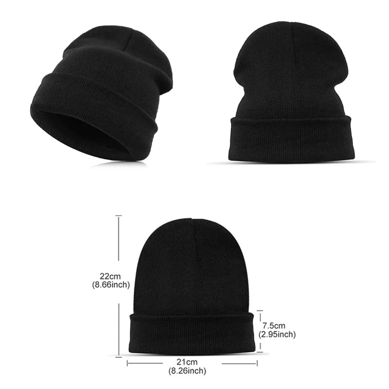 Beanie шляпа Skullie шапка, вязаная шапка-носок Зимняя Вышивка в стиле панк Для мужчин Для женщин для мальчиков и девочек подростков уличных танцев-без проблем