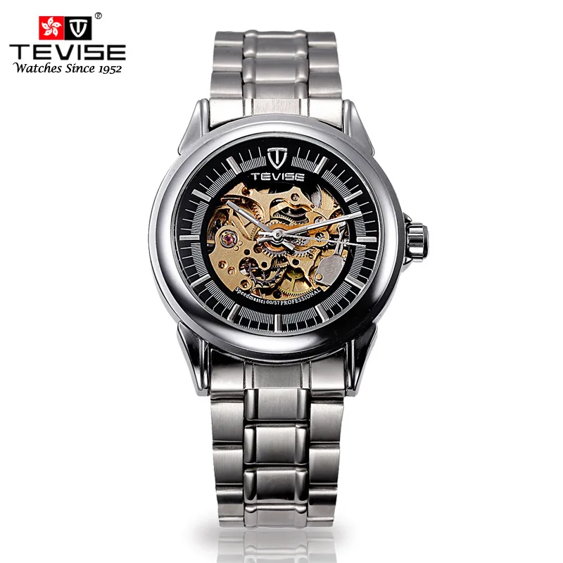 

New Arrivals Hollow Out Mechanical Watch Brand Men's Top Quality Bussiness Fashion Watch Stainless Steel Watch Waterproof