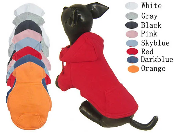 На осень зиму собаки кошки модные ярких цветов толстовки для собаки теплый мягкий свитер куртки для щенков товары для домашних животных 1 шт./лот XXS-XXL
