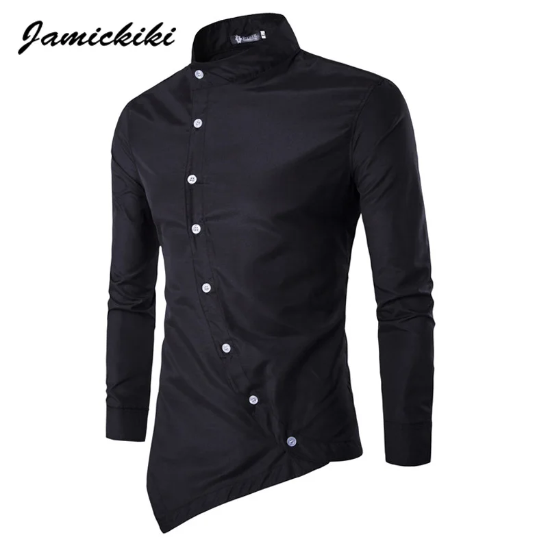 side button shirt men's