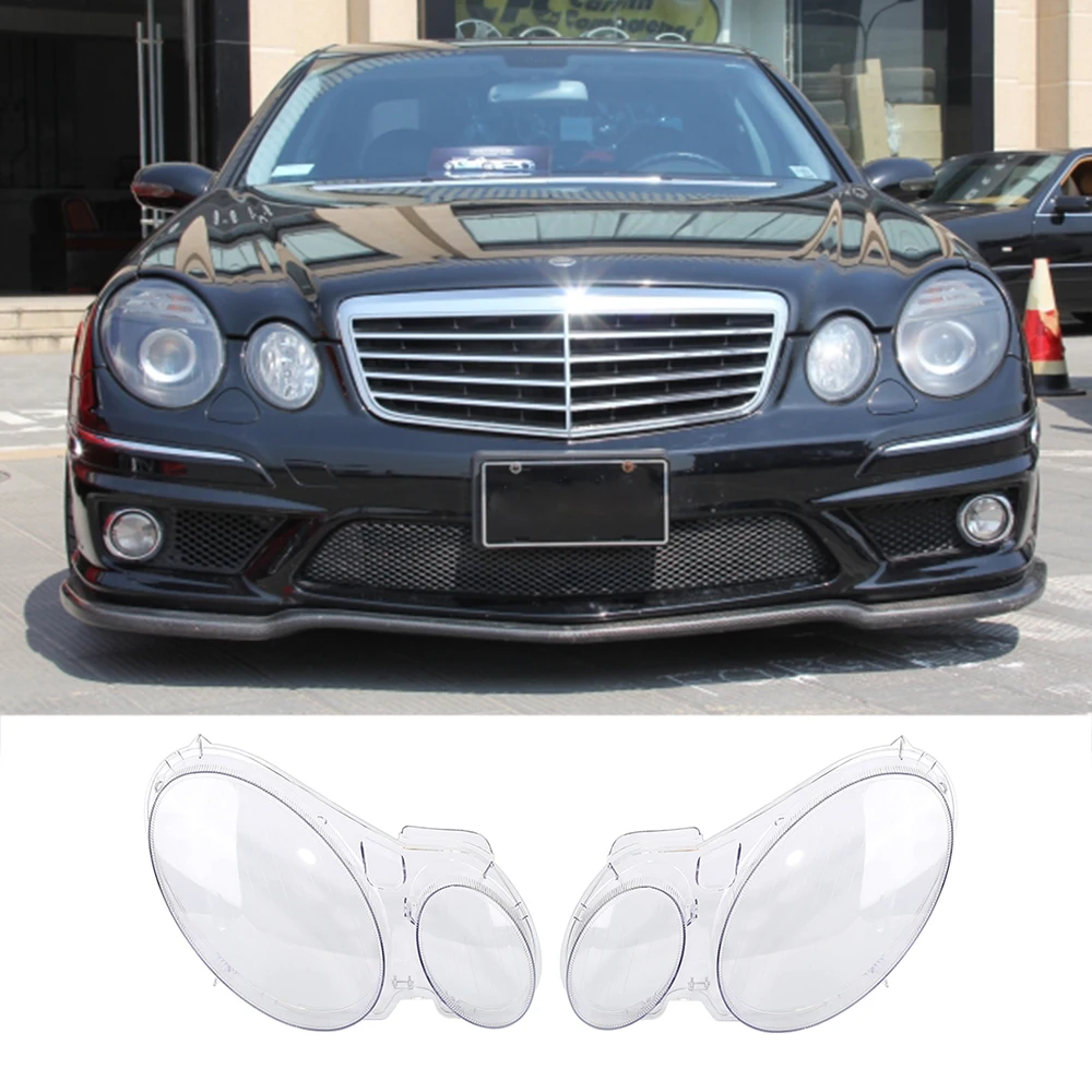 2x Transparent Housing Headlight Lens Shell Cover font b Lamp b font Assembly Left Side Right