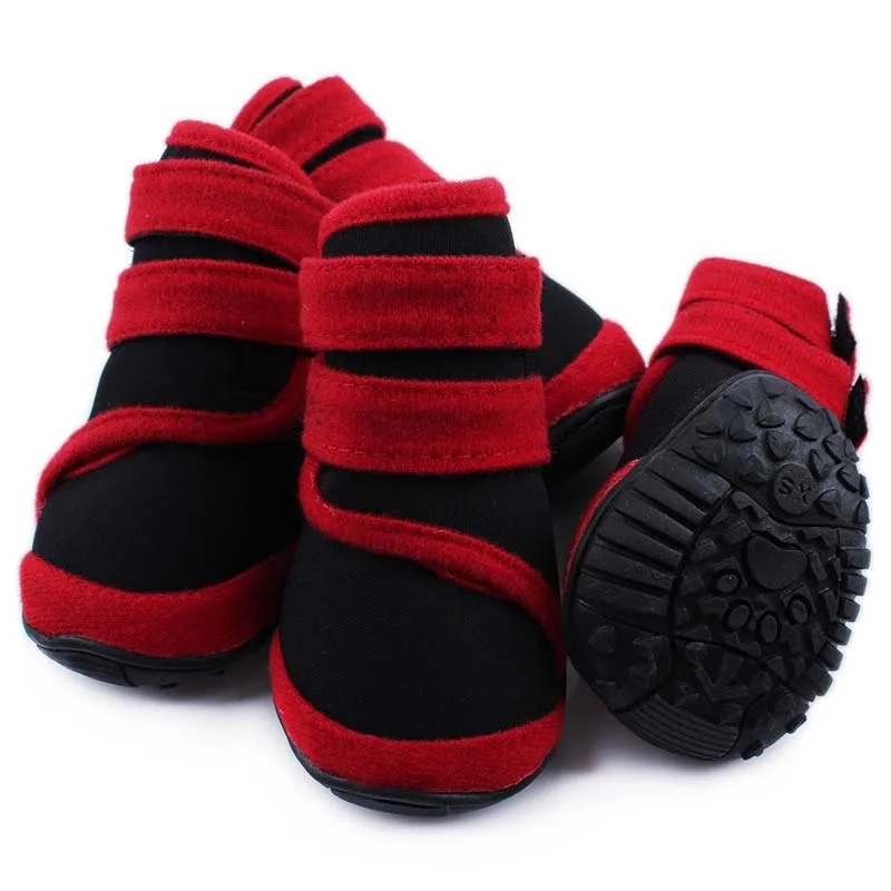 

Waterproof Pet Boots for Medium to Large Dogs Labrador Husky Warm Pet Dog Shoes Paw Protectors with Rugged Anti-Slip Sole 4 Pcs