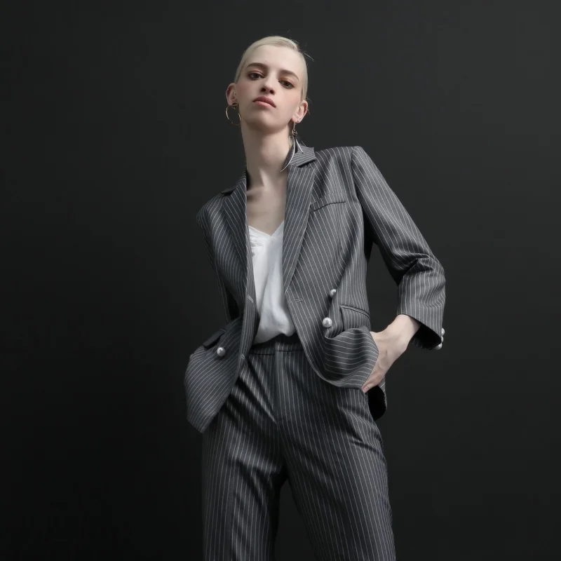 High quality women suits pants suit Women's Office Lady Two Pieces Sets female autumn new casual jacket trousers elegant High quality women suits pants suit Women's Office Lady Two Pieces Sets female autumn new casual jacket trousers elegant