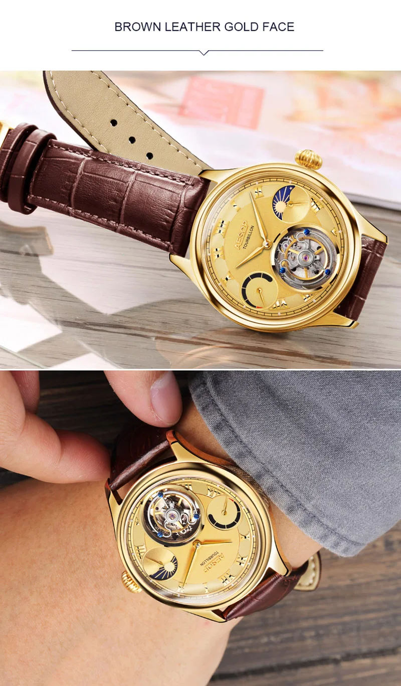 Мужские механические часы Moon Phase Tourbillon от ведущего бренда, роскошные часы с сапфировым циферблатом, часы с настоящим Tourbillon, мужские часы s relogio masculino