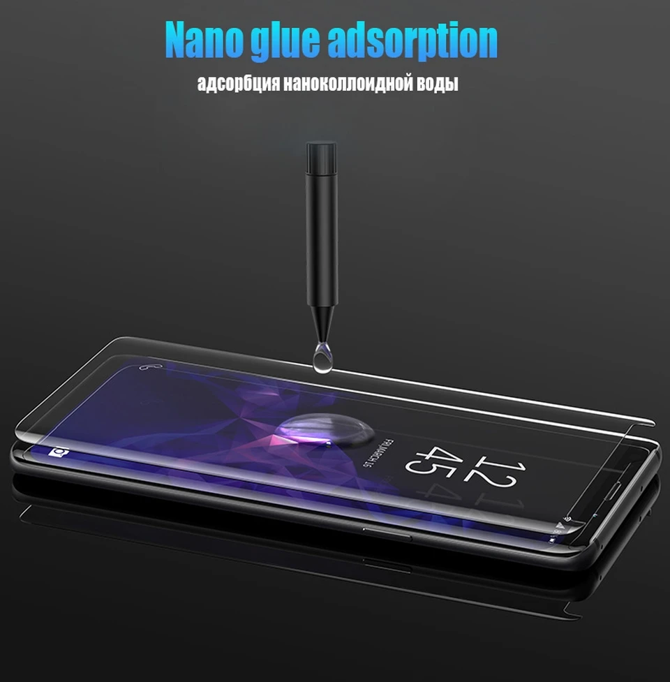 9D полная Защита экрана для Samsung Galaxy Note 8 9 S10 S6 S7 Edge S8 S9 Plus A8 A6 защитная пленка из