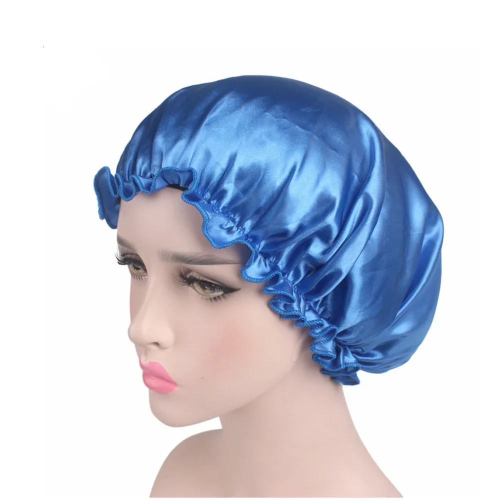 Для женщин модные мягкие Satin Hair cap resuable защитный Главная Салон красоты аксессуар для волос 2U0608