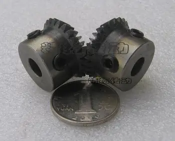 

2PCS 1.5M 1:1 Bevel Gear 20 teeth 1.5 Mod M=1.5Modulus Ratio 1:1 Bore 8mm Steel Right Angle Transmission parts machine DIY