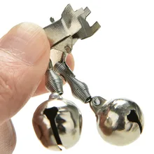 10 шт. аксессуары для наружной рыбалки, рыболовные двойные колокольчики, сигнал укуса, зажим для удочки серебристого цвета