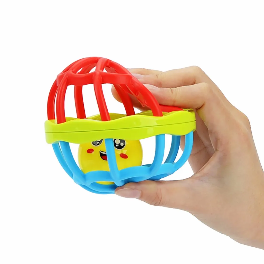 

Baby Rattles Toy Soft Rubber Baby Hand Bell Rattles Fitness Grasping Ball Cartoon Children's Exercise Toys Early Education Toys