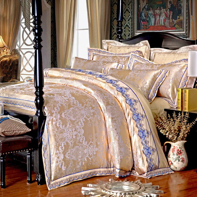 Hot sale high quality Luxury Silk satin cotton Jacquard ...