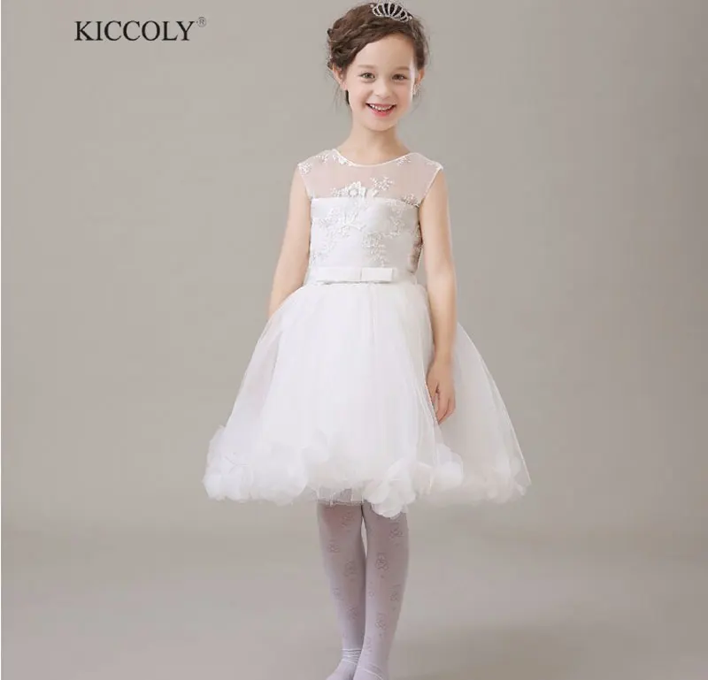 

2015 new retail flower girls elegant Embroidery lace mesh wedding birthday party dresses baby kids vestidos infantil clothes