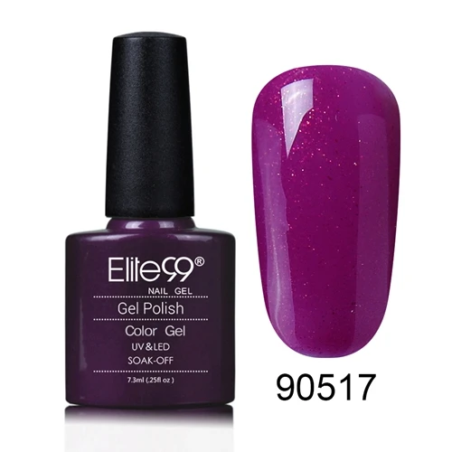 Elite99 7,3 мл замачиваемый лак для ногтей долговечный чистый цветной Гель-лак для ногтей, вылеченный УФ светодиодный Полупостоянный лак для ногтей - Цвет: 90517