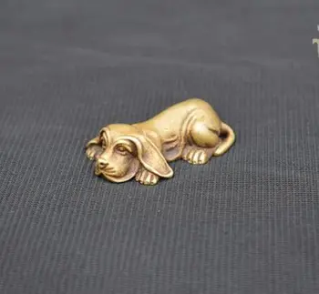 

Collection archaize brass Zodiac dog small statue