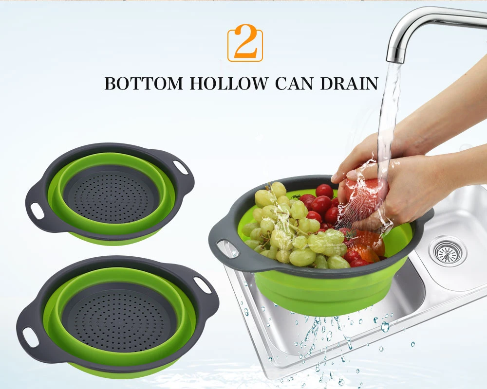 Silicone Colander Kitchen Fruit