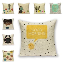 Bonito Dos Desenhos Animados Capas de Almofada Simples Acessórios Do Assento Impresso Capa de Almofada Fronha Decorativa Arte Decorativa Home Decor