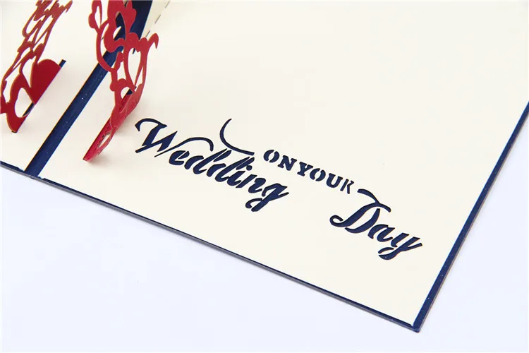  Ynaayu 1pcs Three -dimensional Greeting Card Hollow Card Wedding invitation Card For Wedding Party  - 32819453172