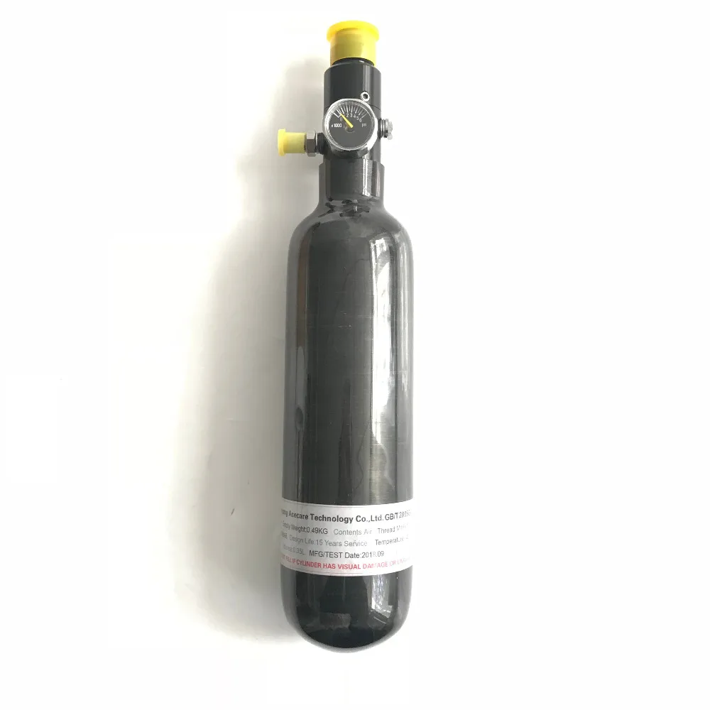 0.35L GB Diving Tank with Regulator PCP Airsoft 30MPA 4500PSI Mini Scuba Tank Gas Cylinder Airgun Condor Pcp Acecare AC303561-W