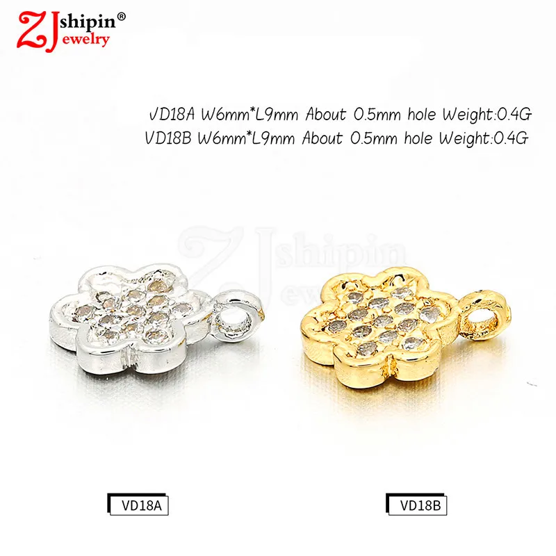 

2018 Pop Flowers Cubic Zirconia CZ Necklace Pendant DIY Jewelry Accessories Bracelets Necklaces Beaded Earrings Making