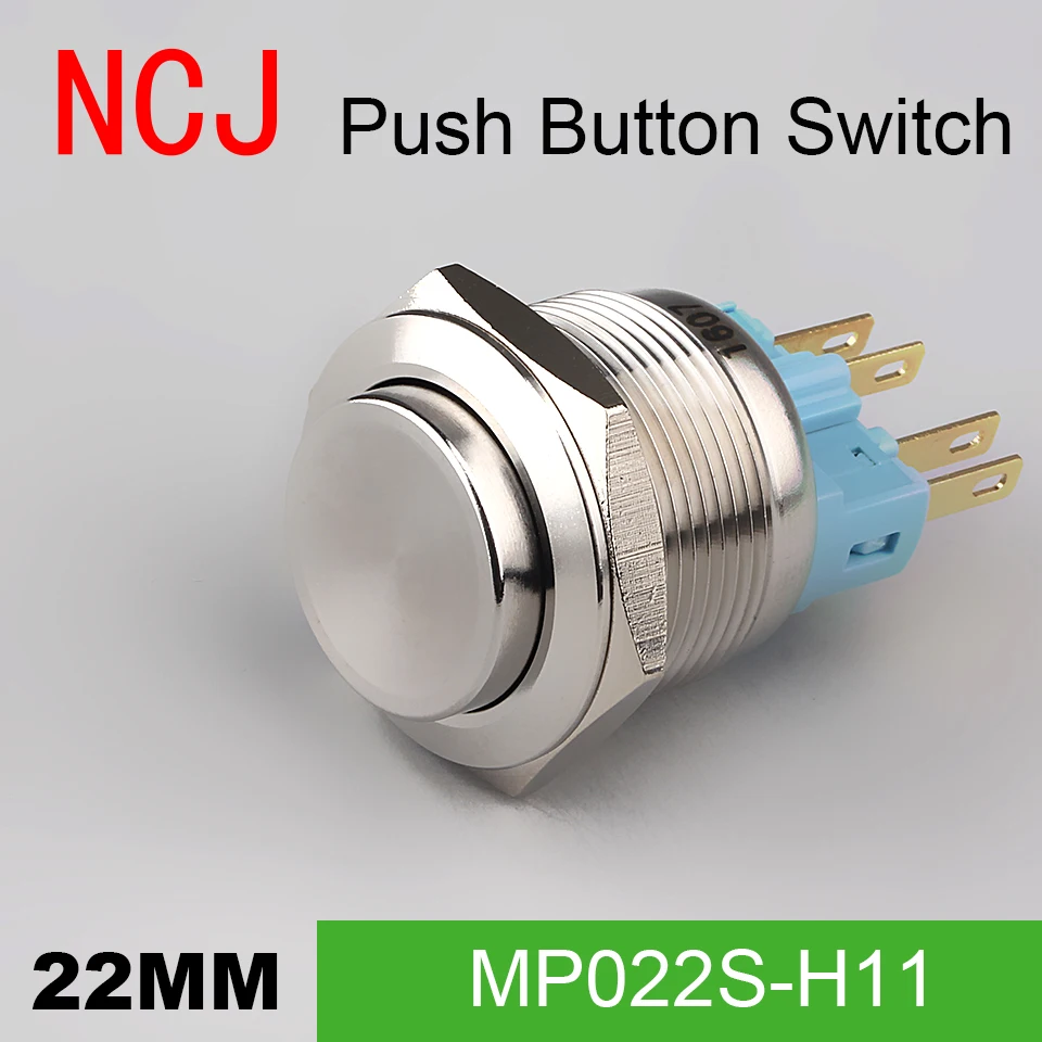 

NCJ 22mm Metal Push Button Switch IP67 Maintained Alternate Latching & self-reset Momentary Reset
