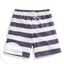 Мужские брюки с пятью точками, сухие плавки в полоску с плоским углом, пляжные брюки с подкладкой