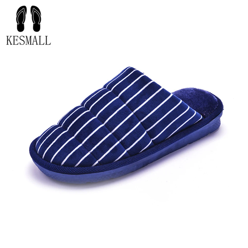 

KESMALL Warm Slippers Shoes For Man Winter Home Slippers Men Shoes Anti-Slip Indoor Lovers Soft Bathroom Shoes Big Size 46
