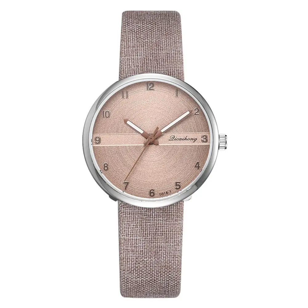 

Watches Women Fashion Casual Canvas Leather Strap Ladies Quartz Watch 2019 High Quality Minimalist Number Scale Female Clock