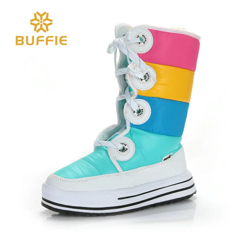 

2017 new Knee-High Women Boots fashion snow boots non-slip quality winter boots Girl Shoes free ship plush fur lining hot style