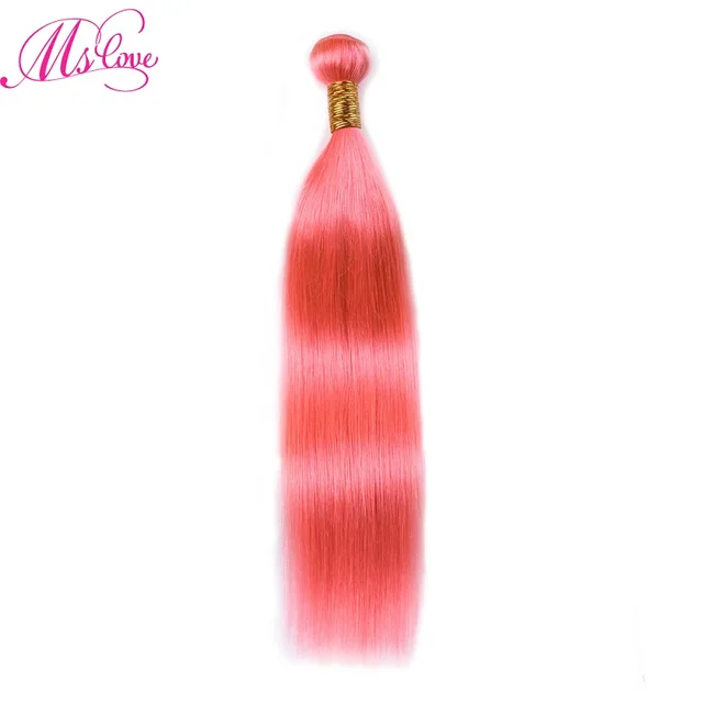 Ms Love Red Pink Orange Yellow Blue Green Grey Purple Human Hair Bundles Straight Remy Brazilian Hair Weave Bundles 100 Gram Hair Weaves Aliexpress