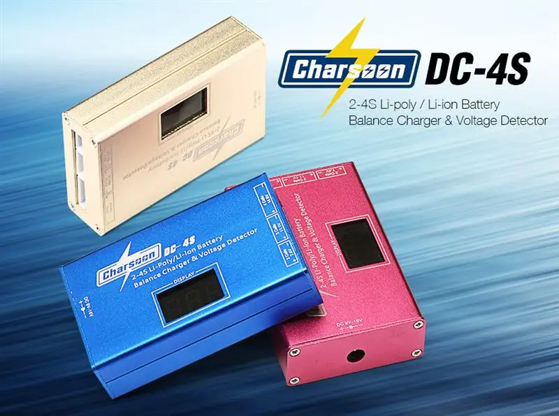 Charsoon DC-4S 2-4S цифровой экран Li-poly/Li-ion батарея баланс зарядное устройство детектор напряжения адаптер питания для моделей RC