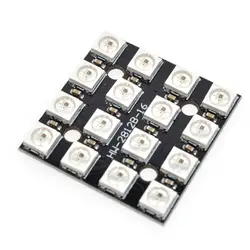 WS2812B 4*4 16-бит полная Цвет 5050 RGB светодиодный лампа панель светильник для Arduino со встроенным драйверы оптовая продажа