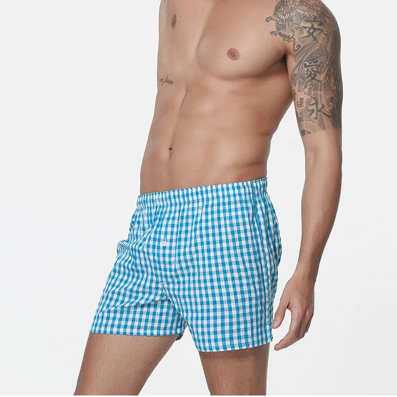 Mens Underwear Boxers Loose Shorts Male Panties Cotton