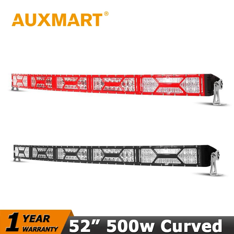 Auxmart светодиодный светильник изогнутый 52 &quot500 Вт комбинированный черный/красный