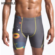 HIBUBBLE Printed Swimwears Men Swimsuits High Rise Swimming Boxer Trunks For Bathing Surf Shorts Plus Size Summer Beachwear