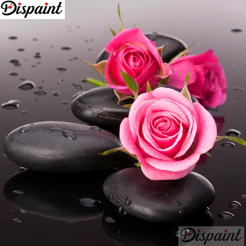 

Dispaint Full Square/Round Drill 5D DIY Diamond Painting "Flower stone" Embroidery Cross Stitch 3D Home Decor Gift A10653