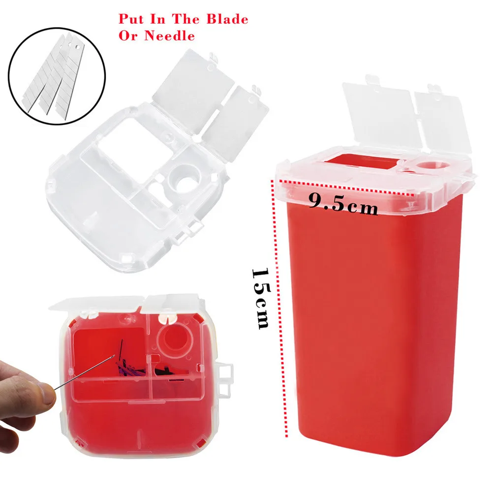 Red Sharps Container Biohazard Needle Disposal Containerin Storage
