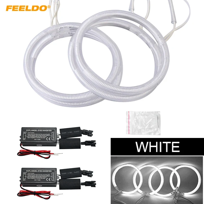 

FEELDO 1Set Car Headlight CCFL Angel Eyes Halo Rings Kits For Lada Vaz 2112 White #MX1269