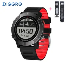 Diggro DI08 GPS Smart Watch IP68 Waterproof Fitness Tracker Heart Rate Monitor Smartwatch Multiple Sport Modes for Android IOS