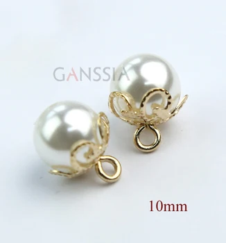 

10pcs/lot Size:10mm (13/32") Exquisite White resin pearl shank buttons for Scrapbooking buttons, garment accessories(ss-67-1)