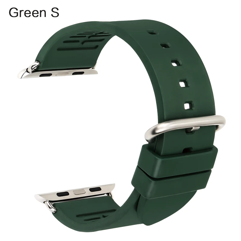 MAIKES ремешок для часов спортивный ремешок для часов аксессуары для часов для Apple Watch 42 мм 38 мм серия 4 3 2 1 iwatch 44 мм 40 мм браслет - Цвет ремешка: Green S