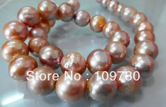 

Jewelry 001949 HUGE NATURAL AUSTRALIAN SOUTH SEA GENUINE GOLD NUCLEAR PEARL NECKLACE 14KGP