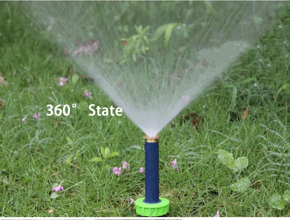 90-360 Degree 4Pcs/lot Garden Lawn Sprinkler  Automatic Retractable Spray Irrigation System Copper Nozzle #GW00106 